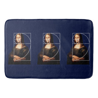 Tapete De Banheiro Sequência Fibonacci Leonardo da Vinci Mona Lisa