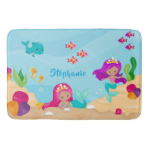 Sereia Bonita Personalizada Rapariga Sob O Mar