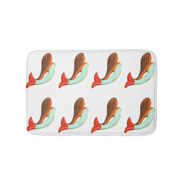 Tapete De Banheiro sereias de natação de cauda azul (frente)