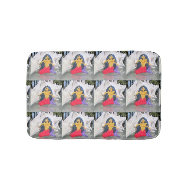 Tapete De Banheiro sereias tantríticas contra a concha (frente)