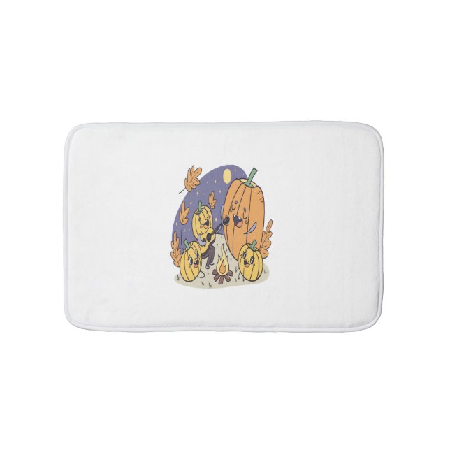 Tapete De Banheiro Serenata de Pumpkin Campfire (frente)