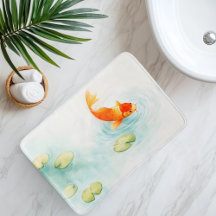 Serenidade de Peixes Koi em Aquarela