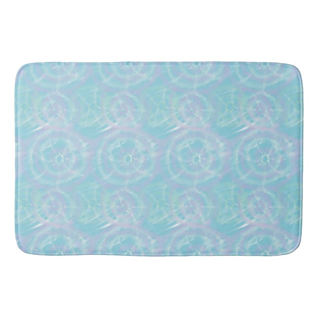 Tapete De Banheiro Sereno Tie-Dye Azul (Frente)