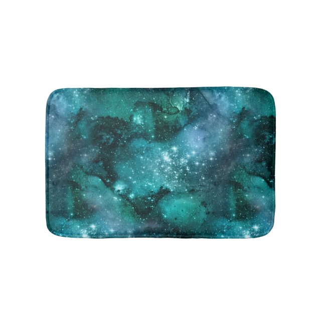 Tapete De Banheiro Série Teal Galaxy Design 6  (frente)