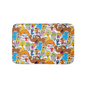 Tapete De Banheiro Sesame Street Pals Doodley Patterno
