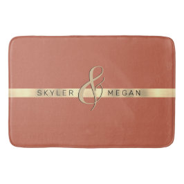 Tapete De Banheiro Seus nomes, Dourada faixa de cobre