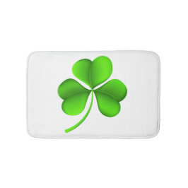 Tapete De Banheiro Shamrock Verde em White Bmcnt