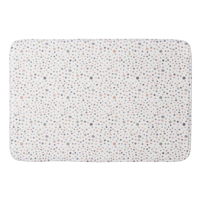 Tapete De Banheiro Shea Confetti Watercolor Pontos (Frente)