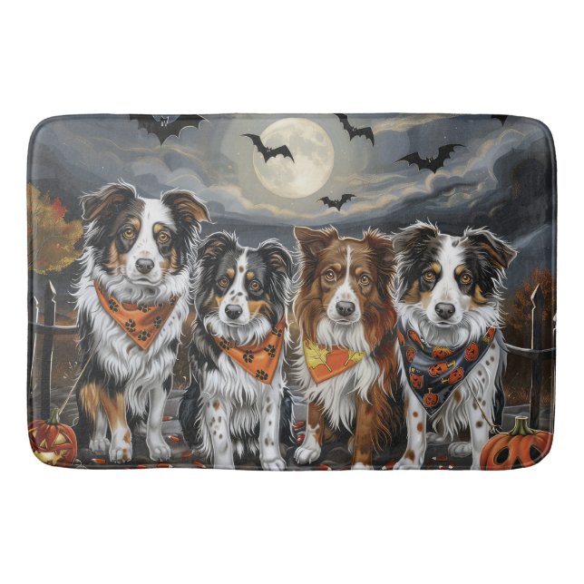 Tapete De Banheiro Shepherd Halloween Spooky australiano (Frente)