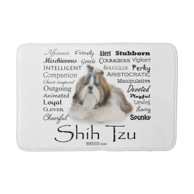 Tapete De Banheiro Shih Tzu Traits Bath Mat (Frente)