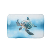 Shimmering Turquoise Sea Turtle | Coastal