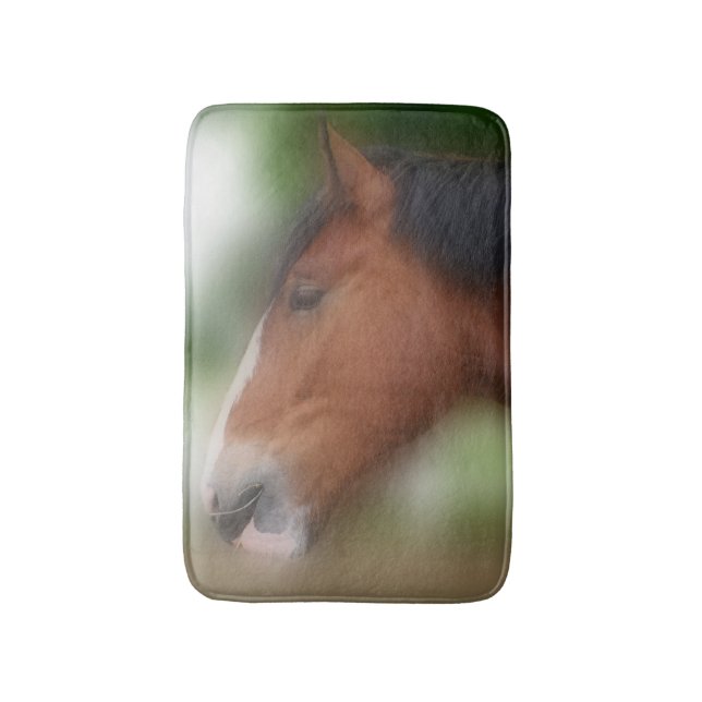 Tapete De Banheiro Shire Draft Horse Face Animal (Frente Vertical)