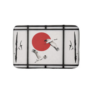 Tapete De Banheiro Shoji - Bamboo e Crane