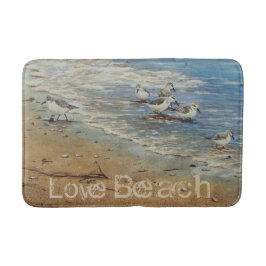 Tapete De Banheiro Shorebirds na praia/decoração litoral