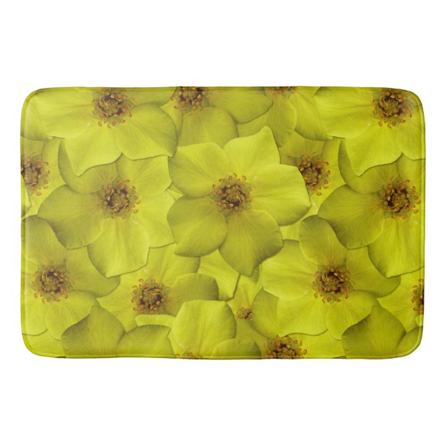 Tapete De Banheiro Shrubby Cinquefoil Padrão Sem Costura (Frente)