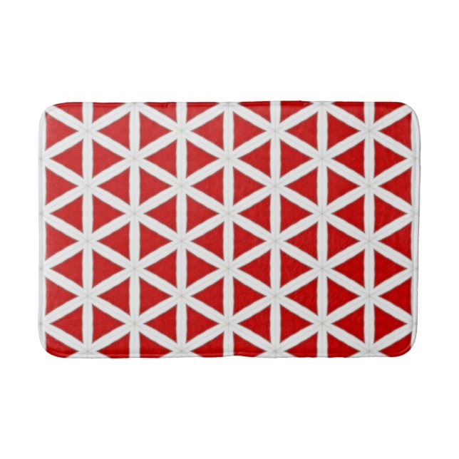 Tapete De Banheiro Signal Flux – Red & White Modern Design (Frente)