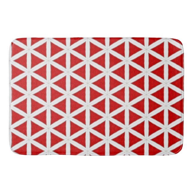 Tapete De Banheiro Signal Flux – Red & White Modern Design (Frente)