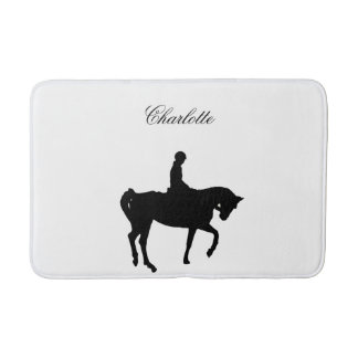 Tapete De Banheiro Silhueta de cavalos e cavaleiros