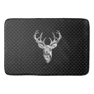 Tapete De Banheiro Silver Deer Buck em Impressão de Estilo de Fibra d