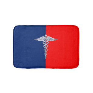 Tapete De Banheiro Silver Style Caduceus - Liga dos Símbolos Médico