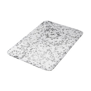 Tapete De Banheiro Silver Whimsic Stars on White