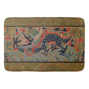 Tapete De Banheiro Símbolo Dragão Chinês Antiquado Asiático