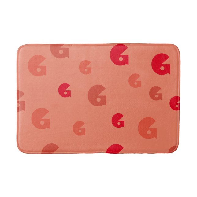 Tapete De Banheiro Símbolo gráfico Seu padrão inicial em qualquer cor (Frente)