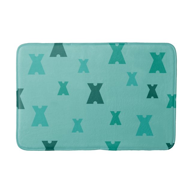 Tapete De Banheiro Símbolo gráfico Seu padrão inicial em qualquer cor (Frente)