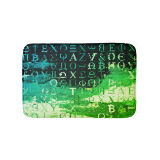 Tapete De Banheiro Símbolos de Bitcoin (Estilo: Lucro Verde - 14)