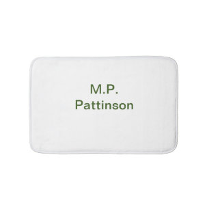 Tapete De Banheiro Simple minimal green add your text name photo cust