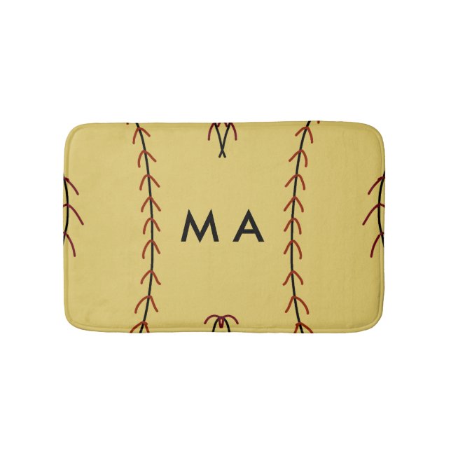 Tapete De Banheiro Simples monograma adicione seu nome com letra míni (frente)