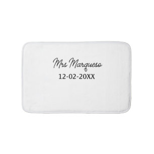 Tapete De Banheiro simples monograma minimalista sra Sr nome data ano