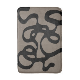 Tapete De Banheiro Sinais distantes: Abstrato preto e Cinza