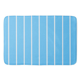 Tapete De Banheiro Sky Blue and White Summer Stripes