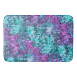 Tapete De Banheiro slipstream digihatch - verde aqua e roxo :