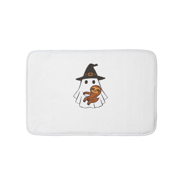 Tapete De Banheiro Sloth Halloween Ghost Witch Hat Amantes de os anim (frente)