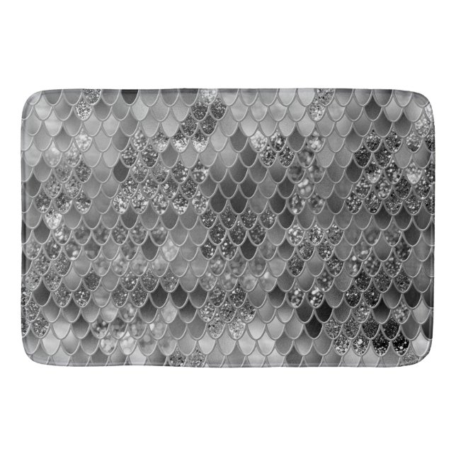 Tapete De Banheiro Smermaid Scales Glam #6 (Faux Glitter) #decor #art (Frente)