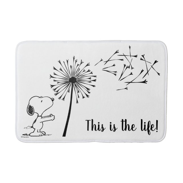 Tapete De Banheiro Snoopy Com Dandelion (Frente)