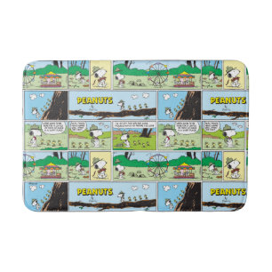 Tapete De Banheiro Snoopy e Amigos Ir acampar