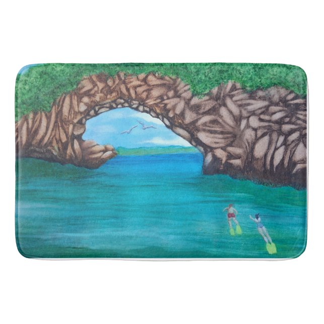 Tapete De Banheiro Snorkeling no Paraíso (Frente)