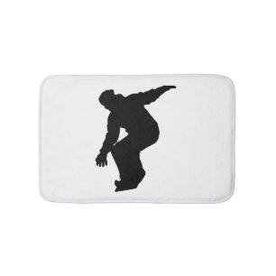 Tapete De Banheiro Snowboarder Silhouette