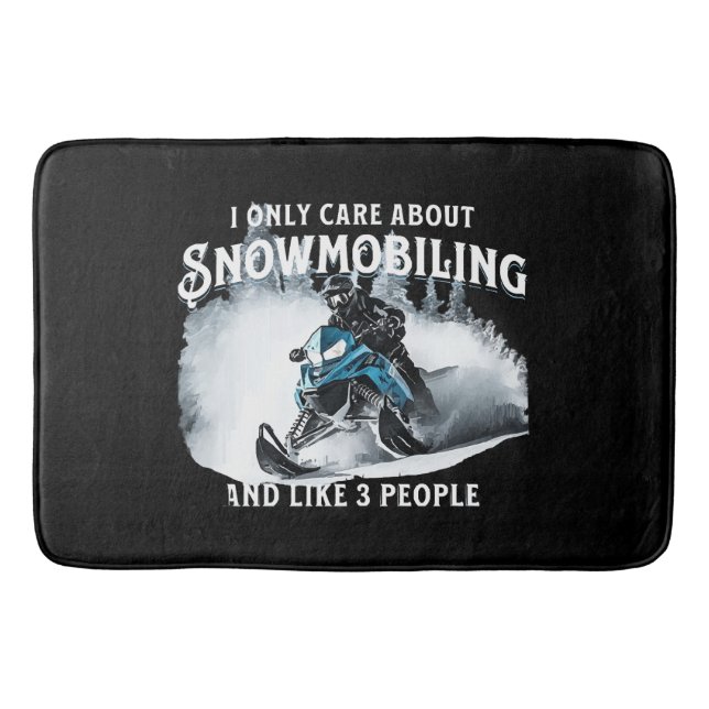 Tapete De Banheiro Snowmobiling Funny Snowmobile (Frente)