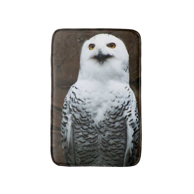 Tapete De Banheiro Snowy Owl bmm (Frente Vertical)