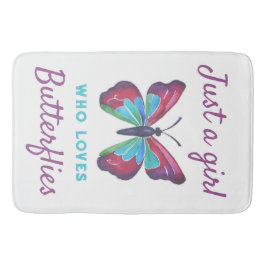 Tapete De Banheiro Só uma garota que ama Borboletas