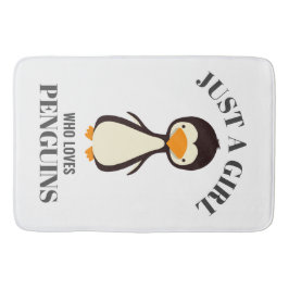 Tapete De Banheiro Só uma garota que ama Pinguins