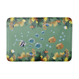 Tapete De Banheiro Sob O Mar