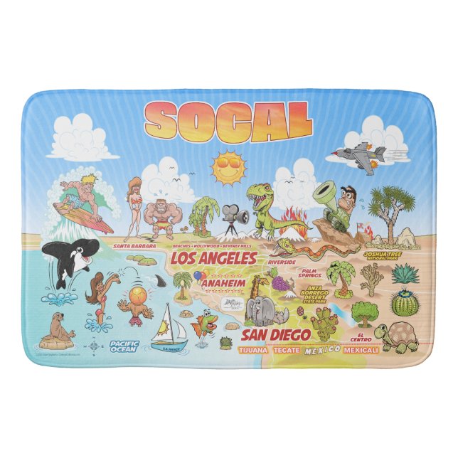 Tapete De Banheiro SoCal Bath Mat (Frente)