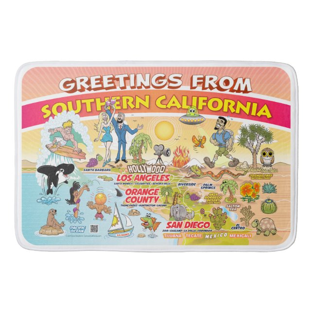 Tapete De Banheiro SoCal Welcome Mat (Frente)