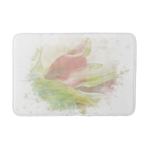 Tapete De Banheiro *~* Soft AR12 Artsy Floral Calla Lily Coral