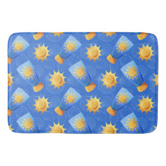 TAPETE DE BANHEIRO SOL AZUL-AMARELO-ALUCO-ALUGUER